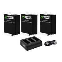 Wasabi Power Cold Weather Batteries (3-Pack + USB Triple Charger) for GoPro HERO12/11 Black/10/9